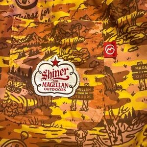 Shiner and Magellan Outdoors Orange Camouflage Shorts Size L
